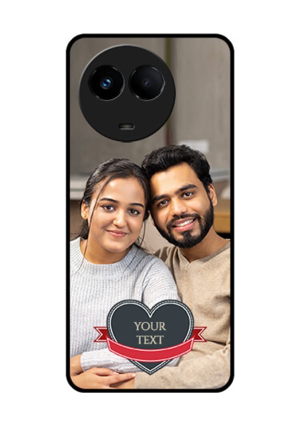 Realme Narzo 60x 5G Custom Glass Phone Case - Just Married Couple Design