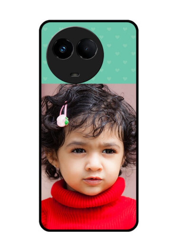 Realme Narzo 60x 5G Custom Glass Phone Case - Lovers Picture Design