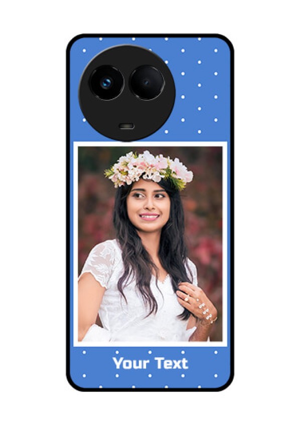 Realme Narzo 60x 5G Photo Printing on Glass Case - Polka dots design