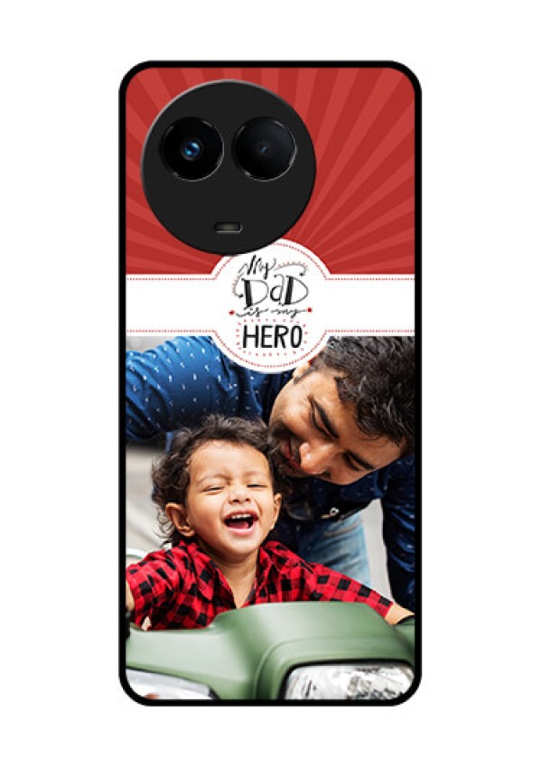 Realme Narzo 60x 5G Photo Printing on Glass Case - My Dad Hero Design