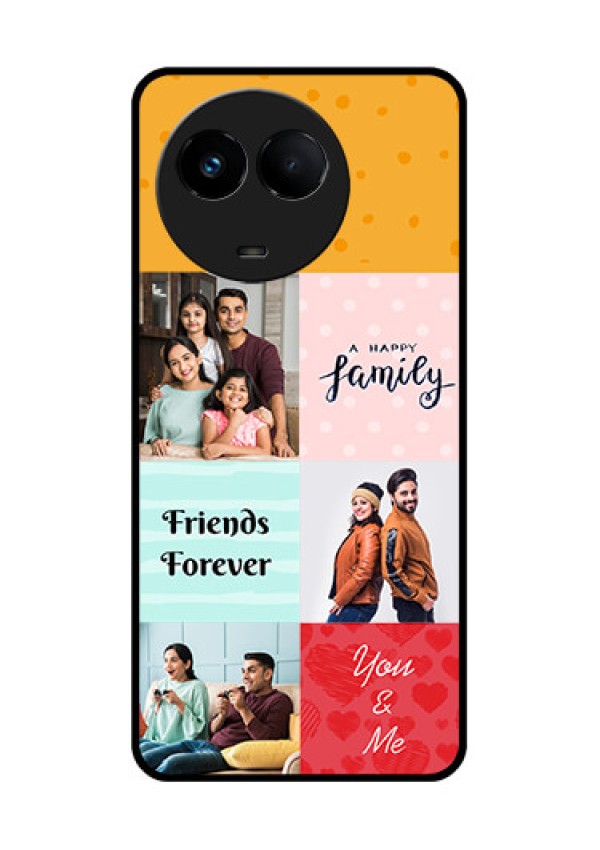 Realme Narzo 60x 5G Personalized Glass Phone Case - Images with Quotes Design