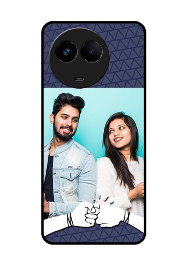 Realme Narzo 60x 5G Photo Printing on Glass Case - with Best Friends Design