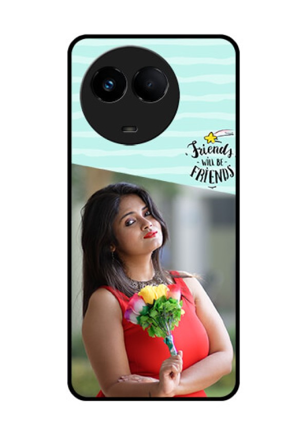 Realme Narzo 60x 5G Custom Glass Phone Case - Friends Picture Icon Design