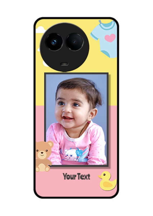 Realme Narzo 60x 5G Photo Printing on Glass Case - Kids 2 Color Design