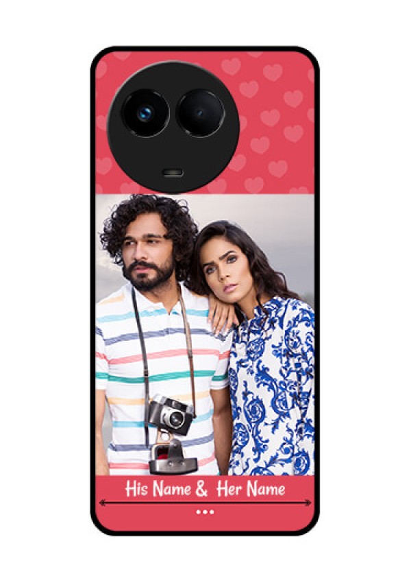 Realme Narzo 60x 5G Photo Printing on Glass Case - Simple Love Design