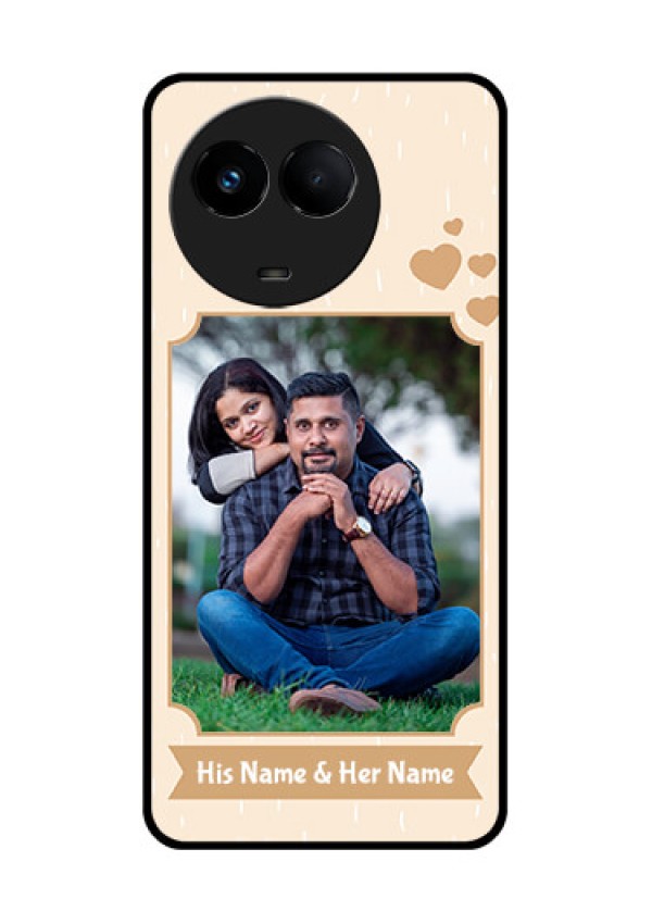 Realme Narzo 60x 5G Custom Glass Phone Case - with confetti love design