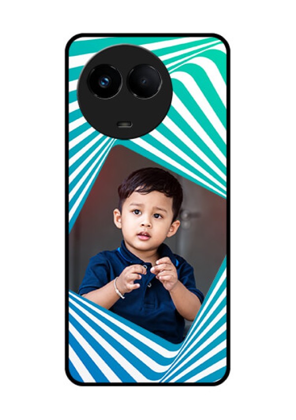 Realme Narzo 60x 5G Personalized Glass Phone Case - Abstract Spiral Design