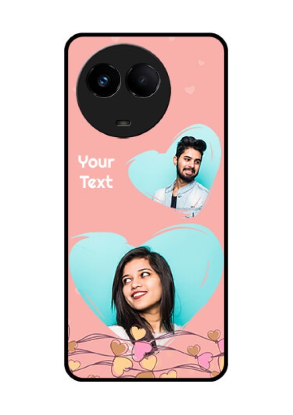 Realme Narzo 60x 5G Custom Glass Mobile Case - Love Doodle Design