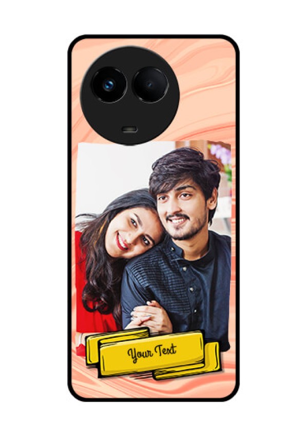 Realme Narzo 60x 5G Personalized Glass Phone Case - Marble Texture Design