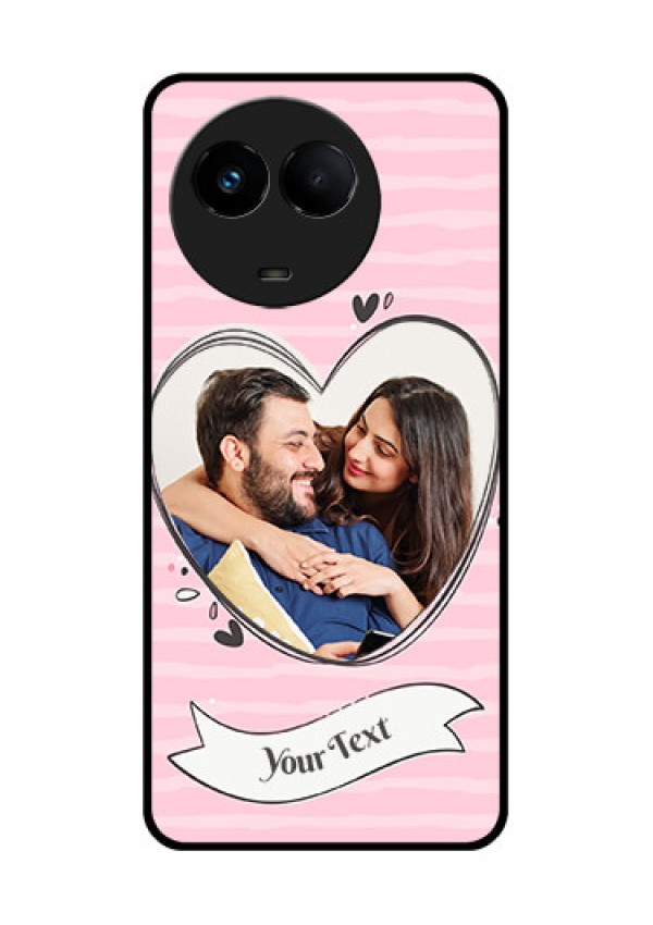 Realme Narzo 60x 5G Custom Glass Phone Case - Vintage Heart Design