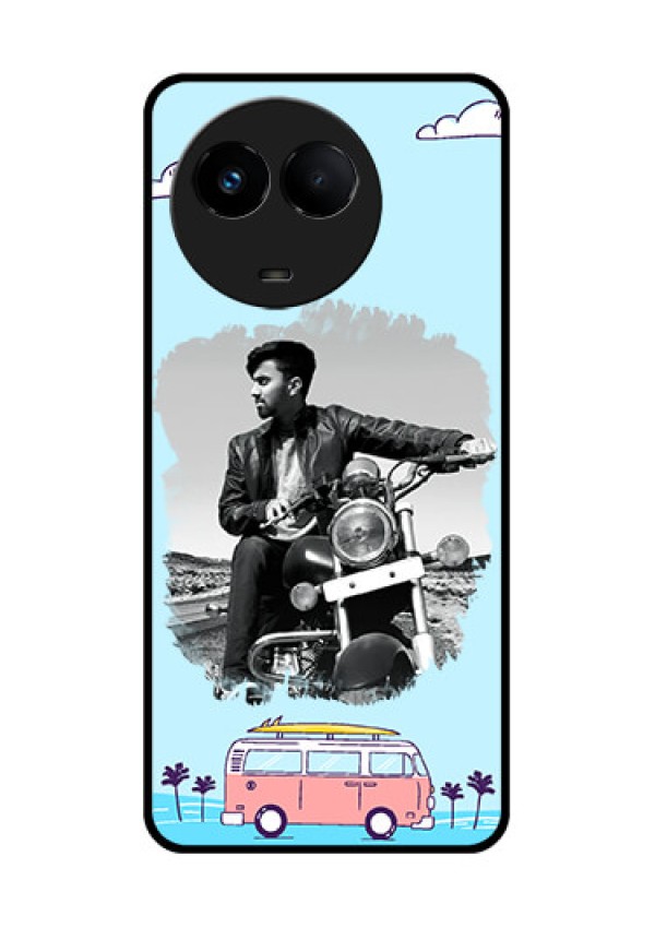 Realme Narzo 60x 5G Photo Printing on Glass Case - Travel & Adventure Design