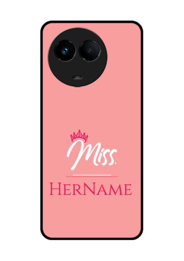 Realme Narzo 60x 5G Custom Glass Phone Case Mrs with Name