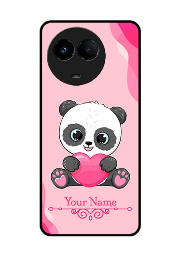 Realme Narzo 60x 5G Custom Glass Mobile Case - Cute Panda Design