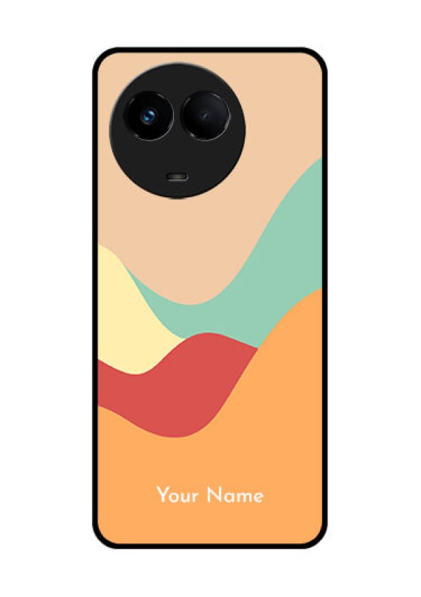 Realme Narzo 60x 5G Personalized Glass Phone Case - Ocean Waves Multi-colour Design