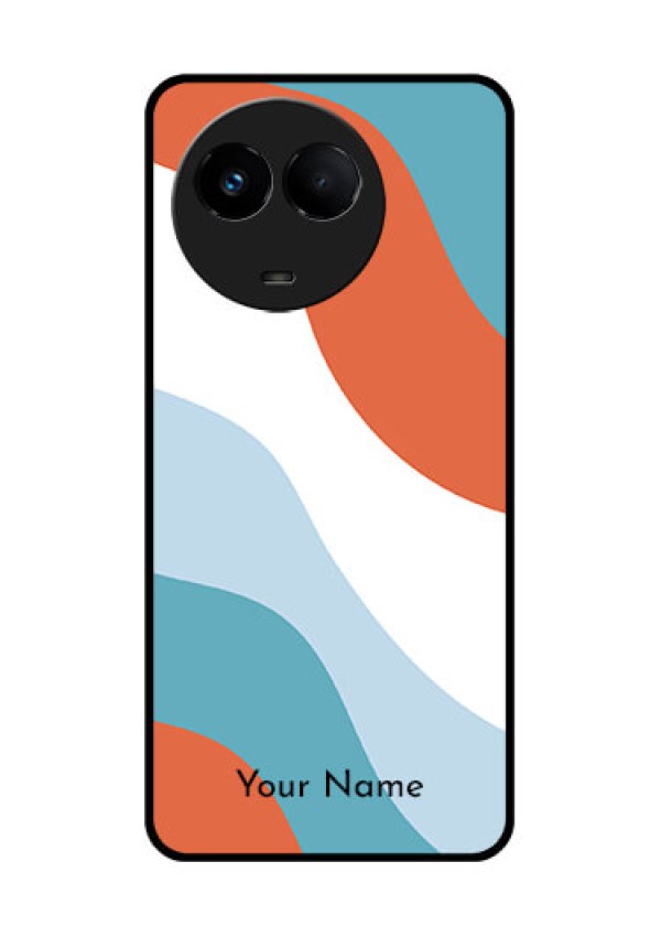 Realme Narzo 60x 5G Custom Glass Mobile Case - coloured Waves Design