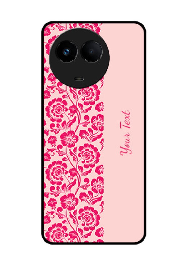 Realme Narzo 60x 5G Custom Glass Phone Case - Attractive Floral Pattern Design