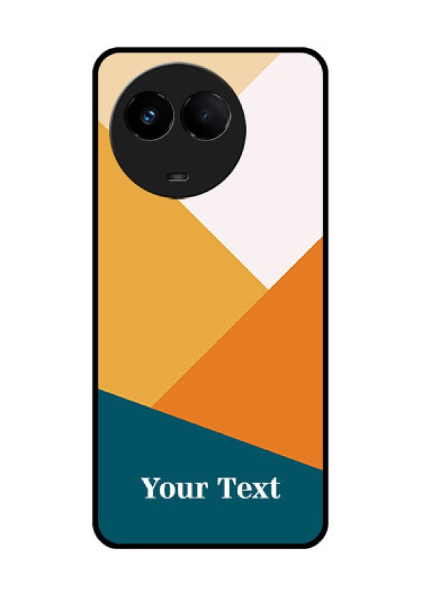 Realme Narzo 60x 5G Personalized Glass Phone Case - Stacked Multi-colour Design