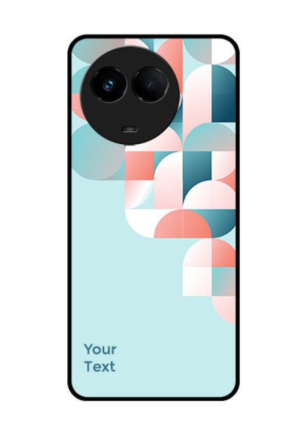 Realme Narzo 60x 5G Custom Glass Phone Case - Stylish Semi-circle Pattern Design