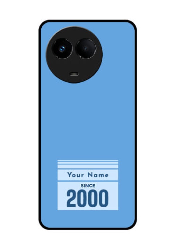Realme Narzo 60x 5G Custom Glass Mobile Case - Custom Year of birth Design