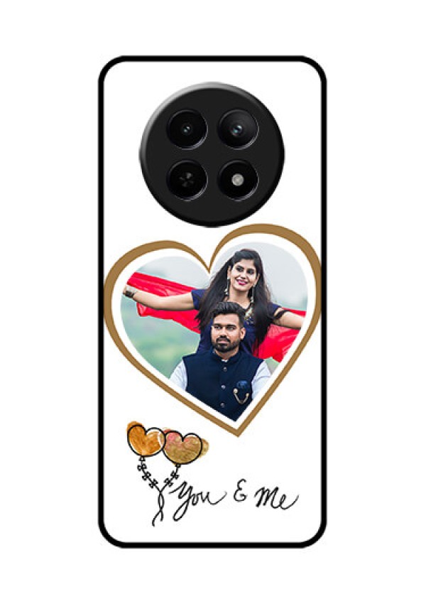 Realme Narzo 70X 5G Custom Glass Phone Case - You & Me Design