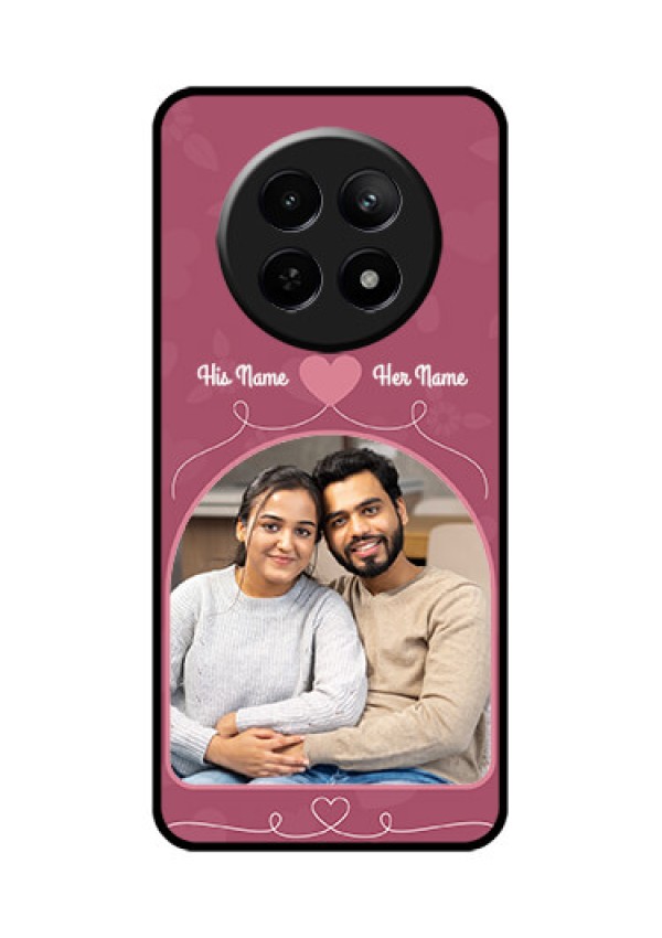 Realme Narzo 70X 5G Custom Glass Phone Case - Love Floral Design