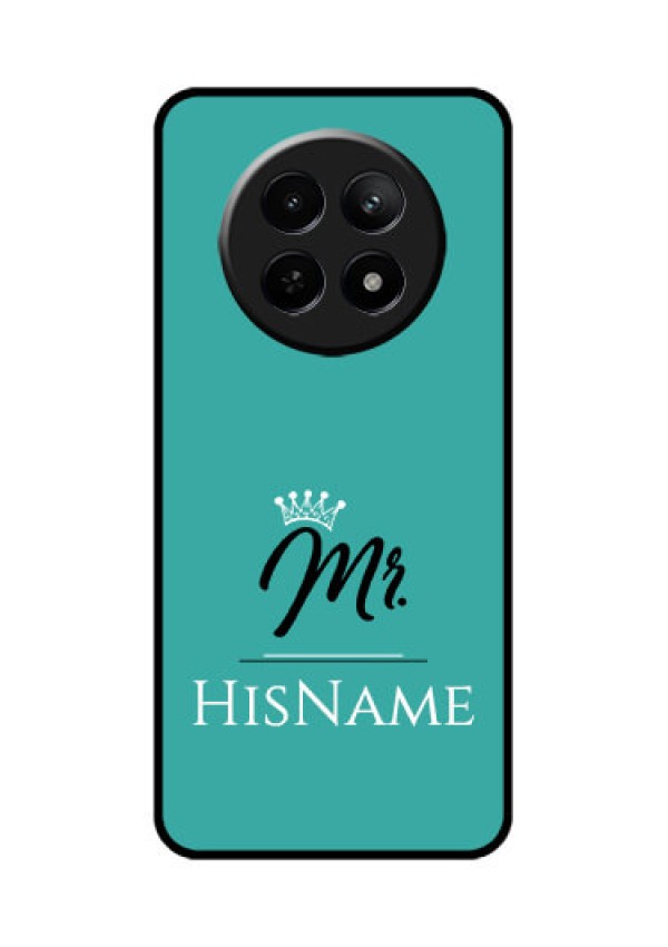 Realme Narzo 70X 5G Custom Glass Phone Case - Mr With Name Design