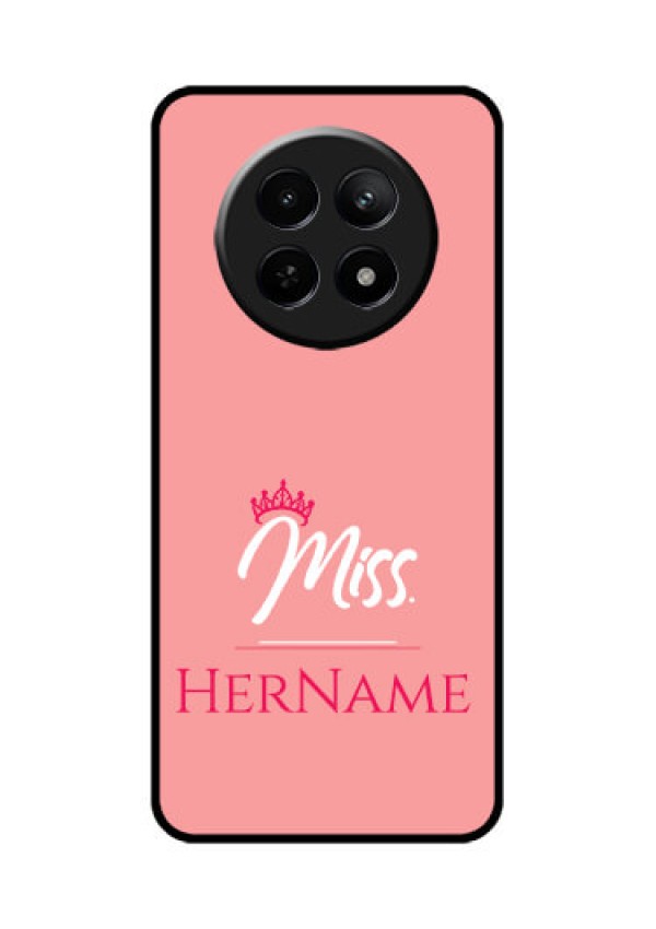 Realme Narzo 70X 5G Custom Glass Phone Case - Mrs With Name Design