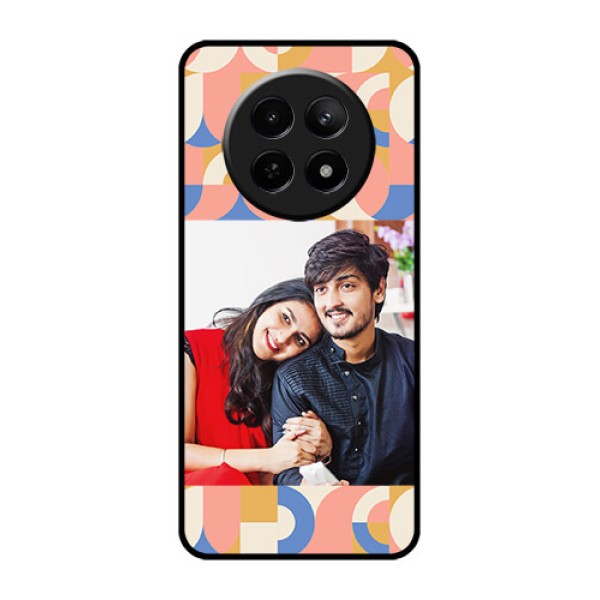 Realme Narzo 70X 5G Custom Glass Phone Case - Semi - Circle Maze Pattern Design