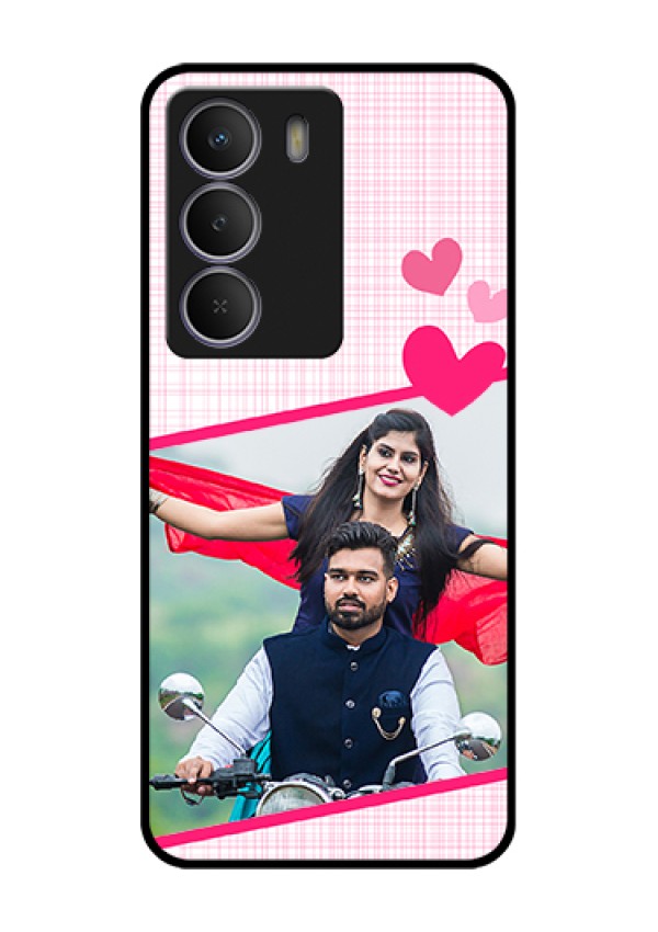 Realme Narzo 80 Lite Custom Glass Phone Case - Love Shape Heart Design