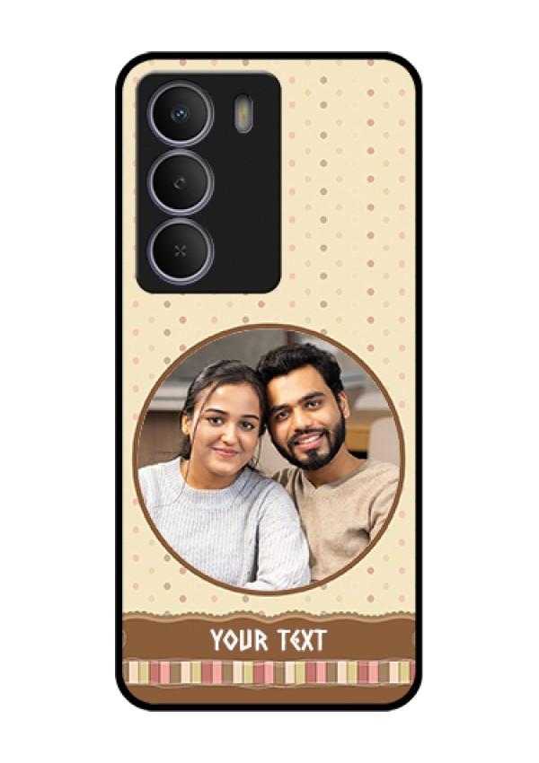 Realme Narzo 80 Lite Custom Glass Phone Case - Brown Dotted Mobile Case Design