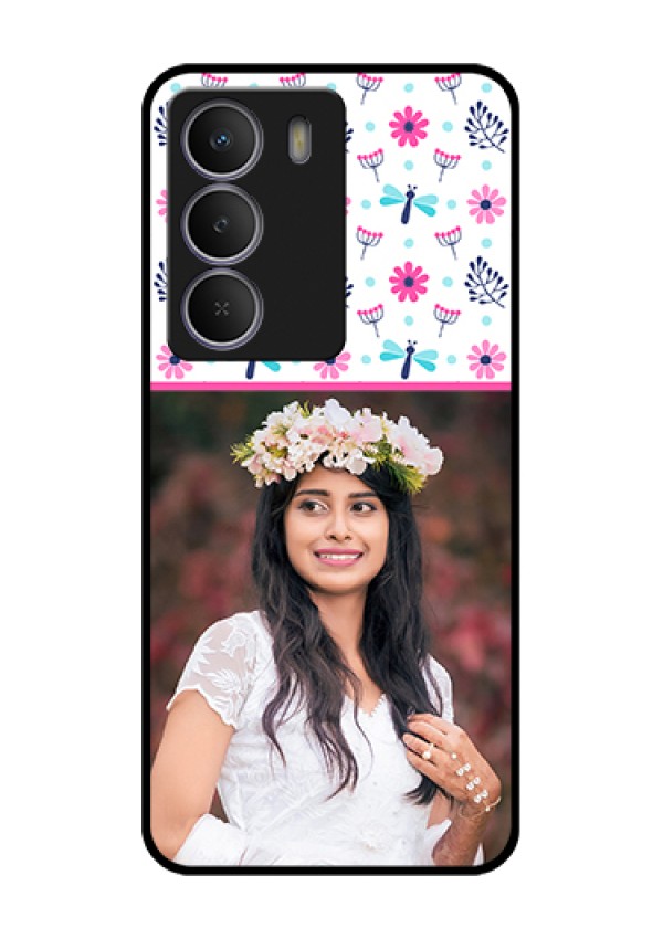 Realme Narzo 80 Lite Custom Glass Phone Case - Colorful Flower Design
