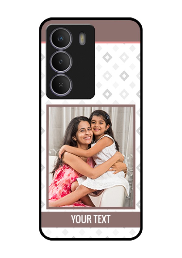 Realme Narzo 80 Lite Custom Glass Phone Case - Simple Diamond Design