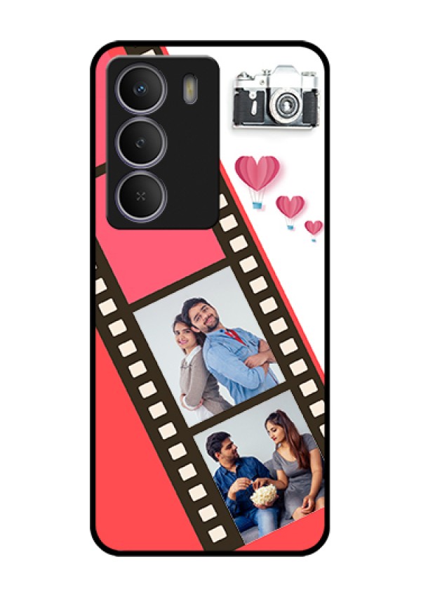 Realme Narzo 80 Lite Custom Glass Phone Case - 3 Image Holder With Film Reel