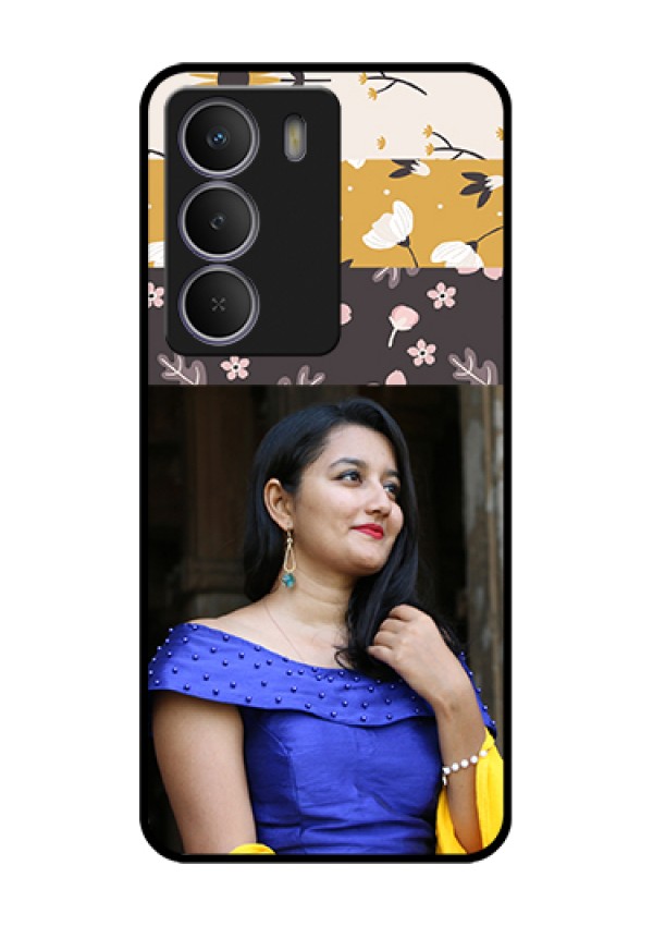 Realme Narzo 80 Lite Custom Glass Phone Case - Stylish Floral Design