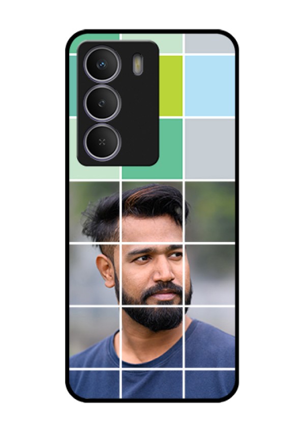 Realme Narzo 80 Lite Custom Glass Phone Case - With White Box Pattern