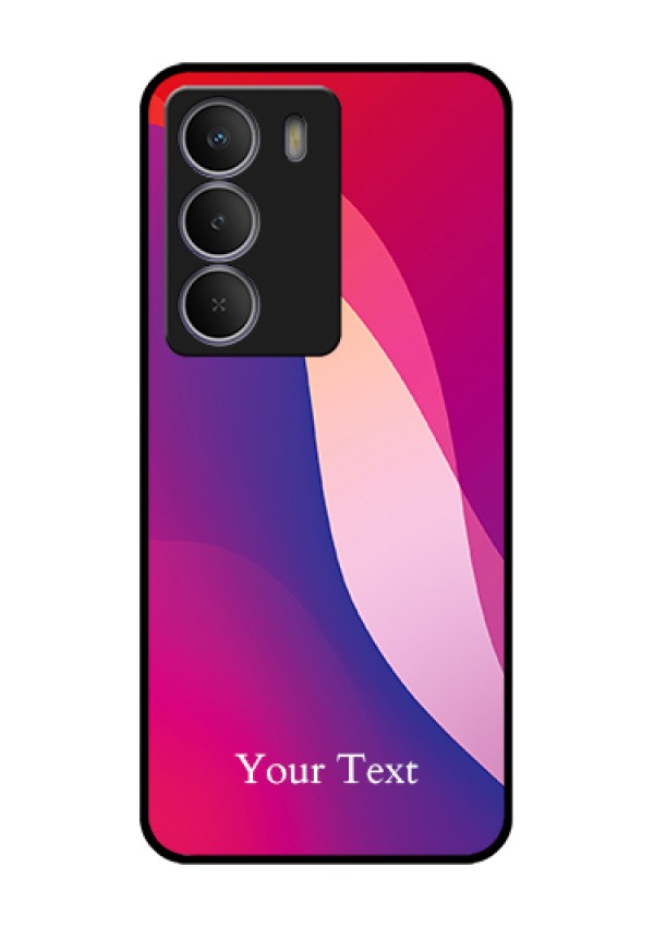 Realme Narzo 80 Lite Custom Glass Phone Case - Digital Abstract Overlap Design