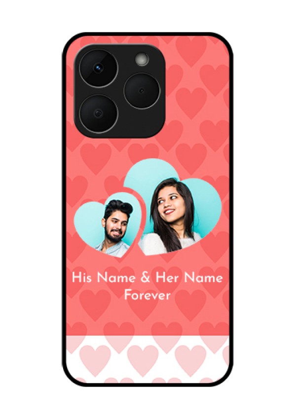 Realme Narzo 90 5G Custom Glass Phone Case - Couple Pic Upload Design
