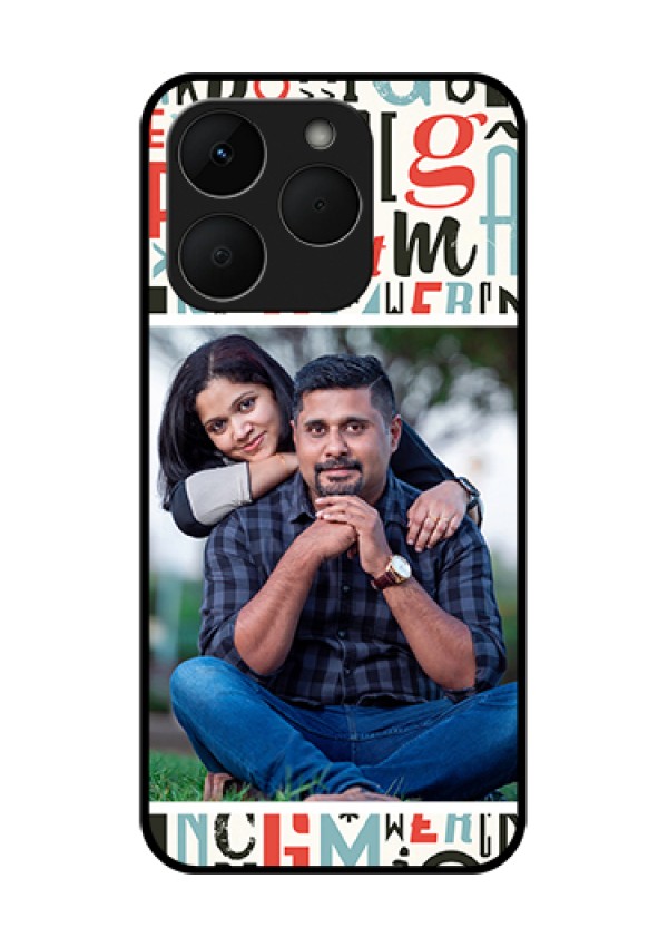 Realme Narzo 90 5G Custom Glass Phone Case - Alphabet Design