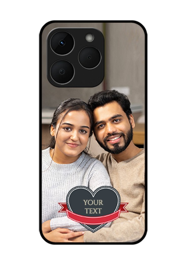 Realme Narzo 90 5G Custom Glass Phone Case - Just Married Couple Design