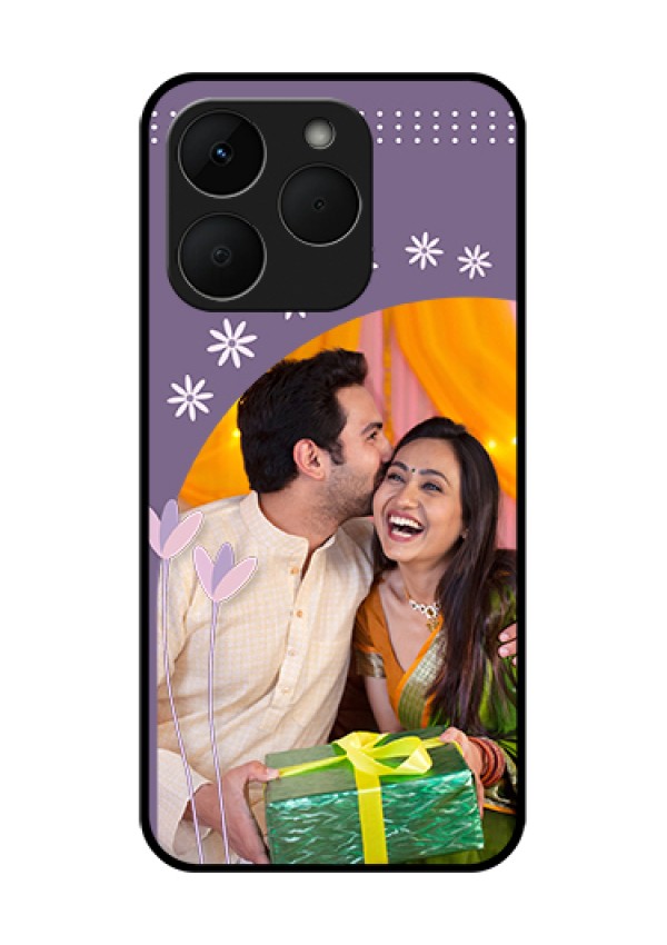 Realme Narzo 90 5G Custom Glass Phone Case - Lavender Flowers Design