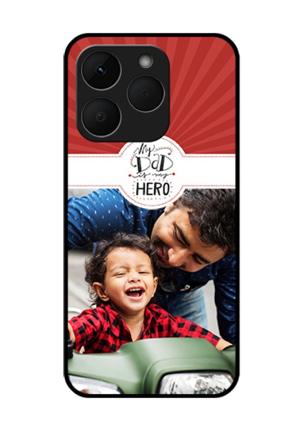 Realme Narzo 90 5G Custom Glass Phone Case - My Dad Hero Design