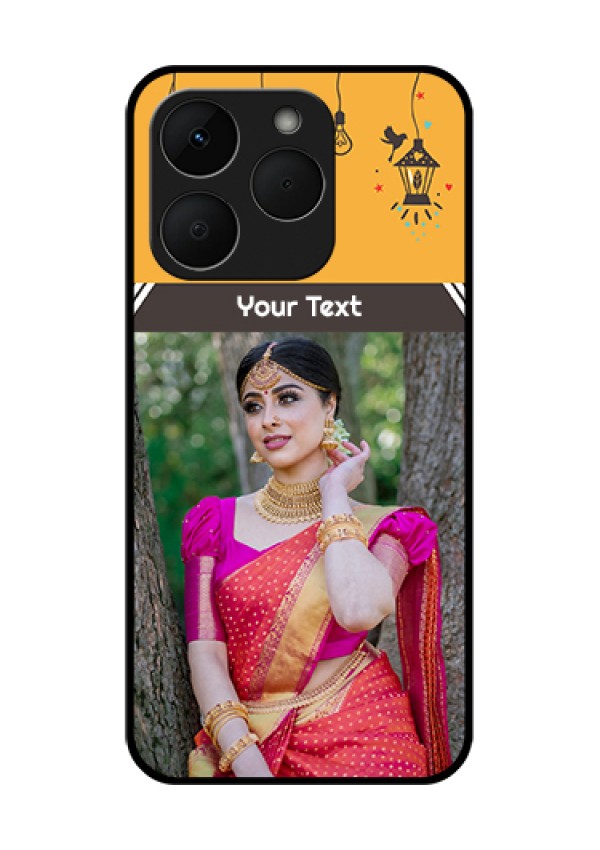 Realme Narzo 90 5G Custom Glass Phone Case - With Family Picture And Icons