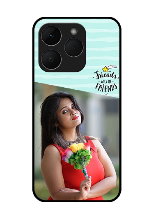 Realme Narzo 90 5G Custom Glass Phone Case - Friends Picture Icon Design
