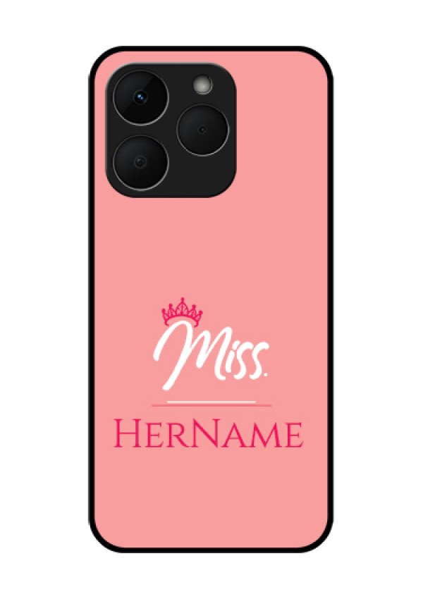 Realme Narzo 90 5G Custom Glass Phone Case - Mrs With Name Design