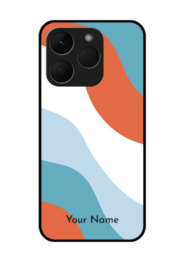 Realme Narzo 90 5G Custom Glass Phone Case - Coloured Waves Design