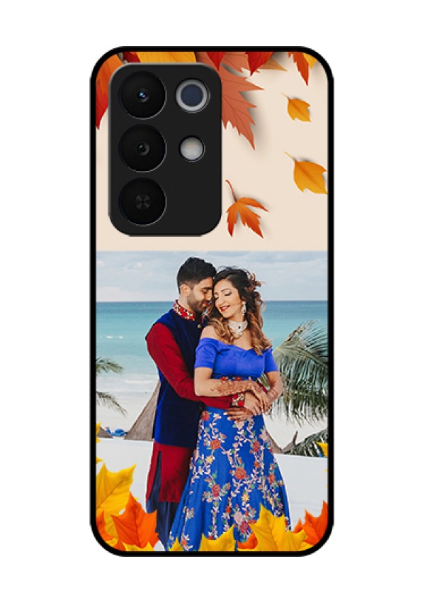 Realme Narzo 90X 5G Custom Glass Phone Case - Autumn Maple Leaves Design