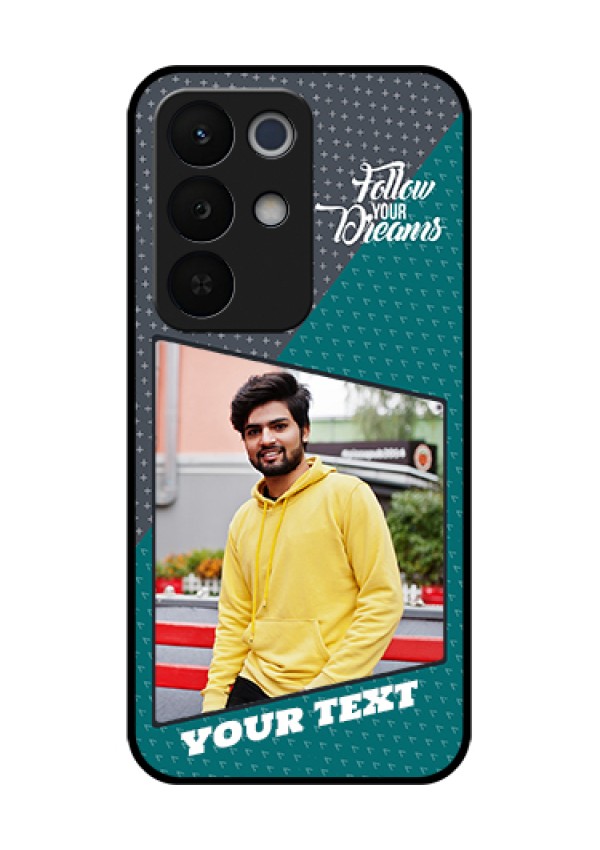 Realme Narzo 90X 5G Custom Glass Phone Case - Background Pattern Design With Quote