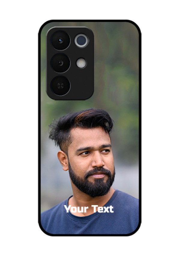 Realme Narzo 90X 5G Custom Glass Phone Case - Photo With Text Design