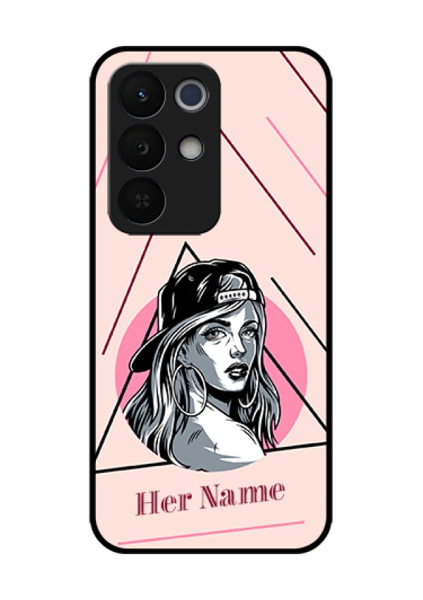 Realme Narzo 90X 5G Custom Glass Phone Case - Rockstar Girl Design