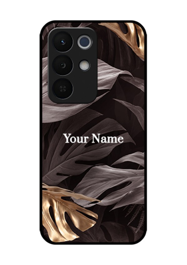 Realme Narzo 90X 5G Custom Glass Phone Case - Wild Leaves Digital Paint Design
